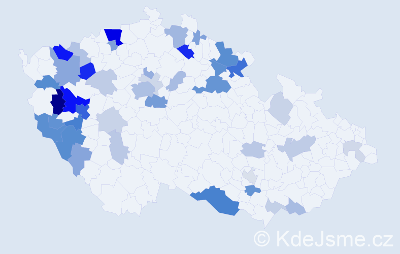 Příjmení: 'Holzknecht', počet výskytů 131 v celé ČR