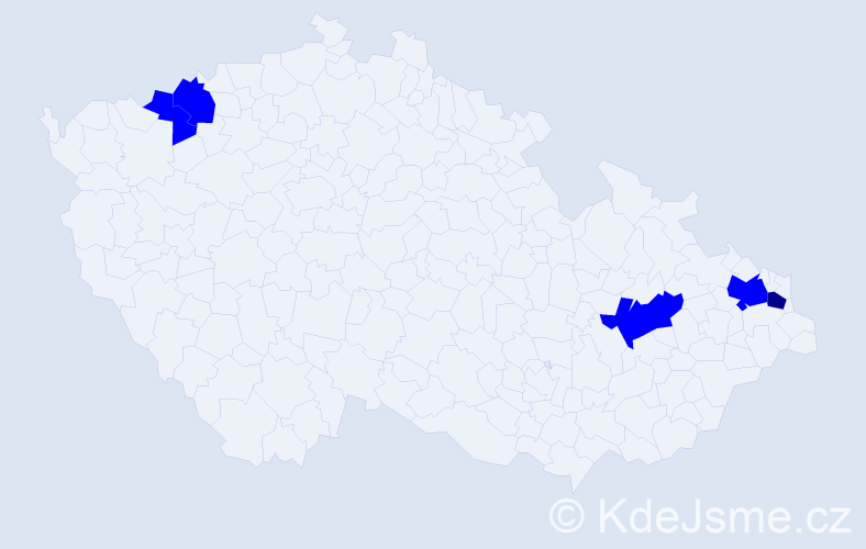 Příjmení: 'Zmitková', počet výskytů 6 v celé ČR