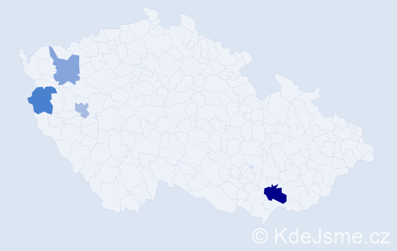 Příjmení: 'Chvostalová', počet výskytů 12 v celé ČR