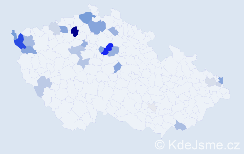 Příjmení: 'Bubanec', počet výskytů 49 v celé ČR