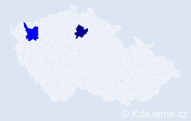 Příjmení: 'Durandová', počet výskytů 3 v celé ČR