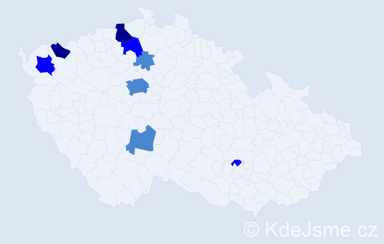 Příjmení: 'Burčová', počet výskytů 15 v celé ČR