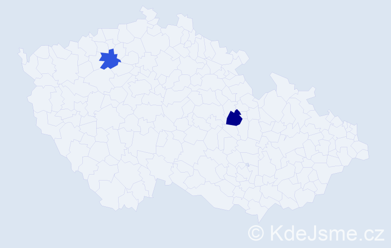 Příjmení: 'Blattová', počet výskytů 2 v celé ČR