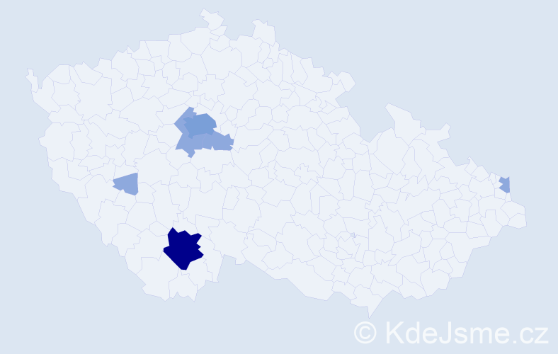 Příjmení: 'Wendel', počet výskytů 13 v celé ČR