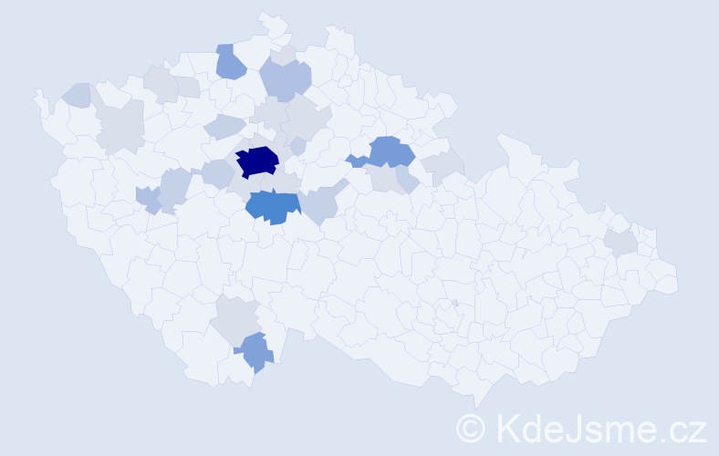 Příjmení: 'Kocábek', počet výskytů 85 v celé ČR