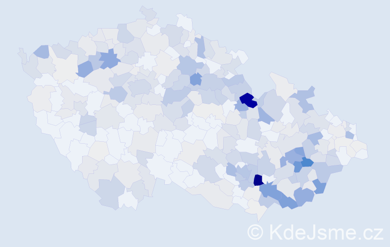 Příjmení: 'Matyáš', počet výskytů 1155 v celé ČR