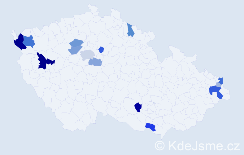Příjmení: 'Lenárt', počet výskytů 31 v celé ČR