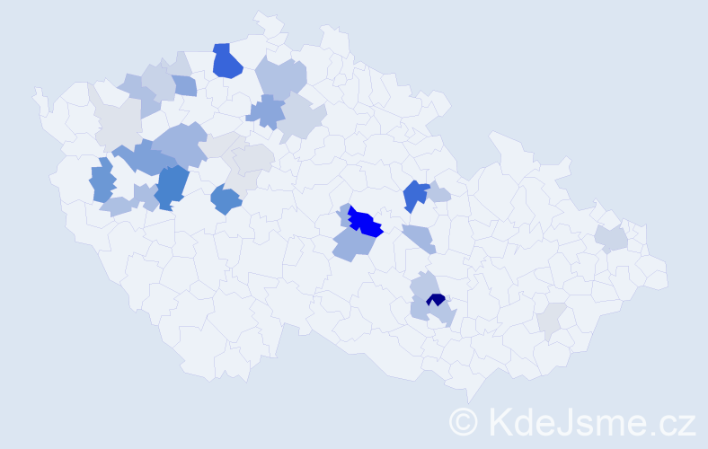 Příjmení: 'Perková', počet výskytů 113 v celé ČR