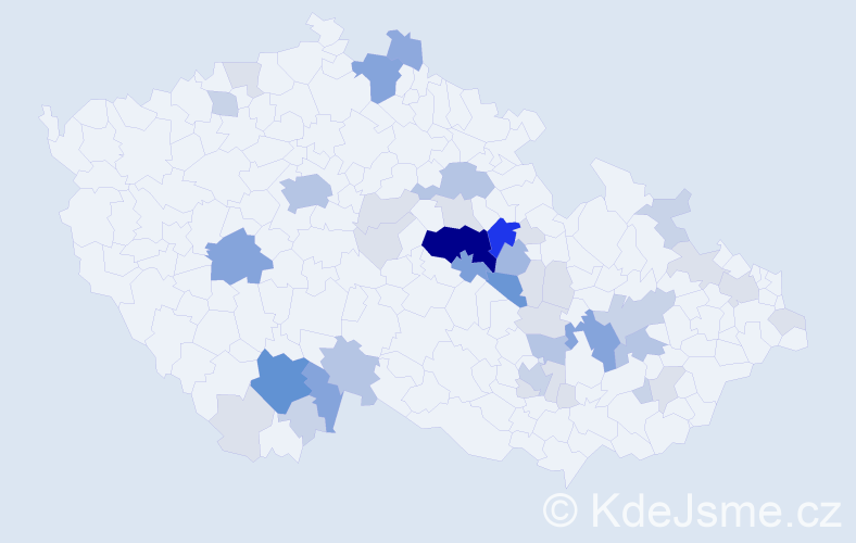 Příjmení: 'Vobejdová', počet výskytů 143 v celé ČR
