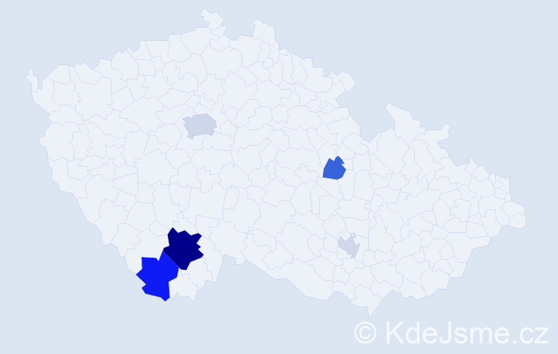 Příjmení: 'Sahan', počet výskytů 14 v celé ČR