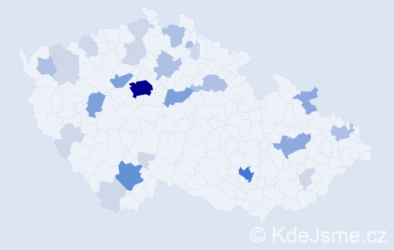 Příjmení: 'Peer', počet výskytů 72 v celé ČR