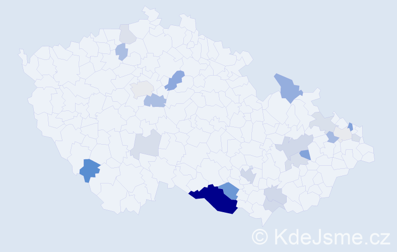 Příjmení: 'Willmann', počet výskytů 52 v celé ČR