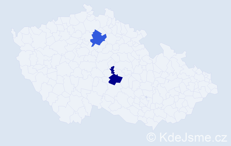 Příjmení: 'Szalontai', počet výskytů 2 v celé ČR
