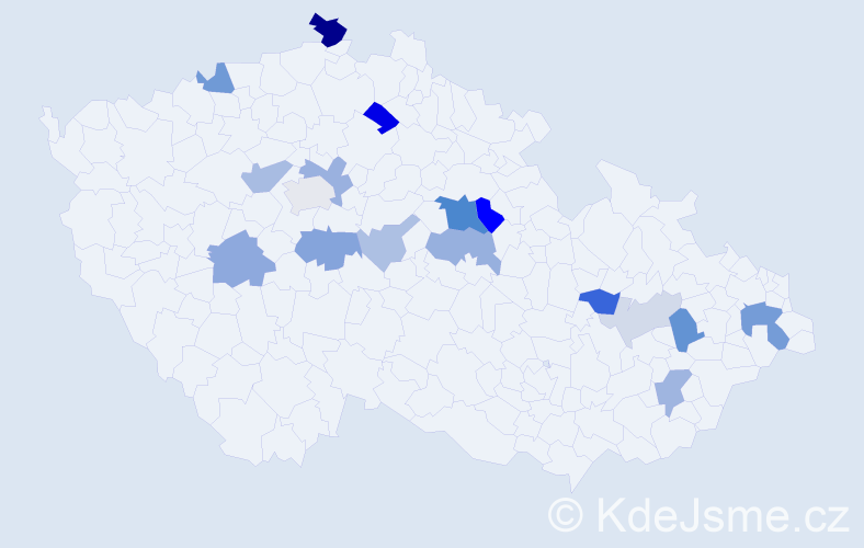 Příjmení: 'Votápka', počet výskytů 42 v celé ČR