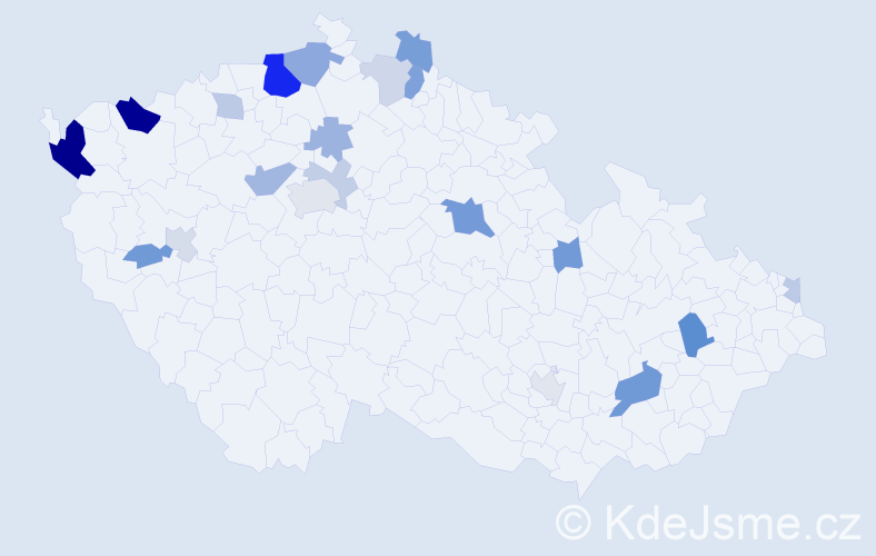 Příjmení: 'Červeňaková', počet výskytů 48 v celé ČR