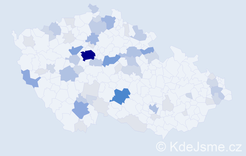 Příjmení: 'Skočdopole', počet výskytů 167 v celé ČR