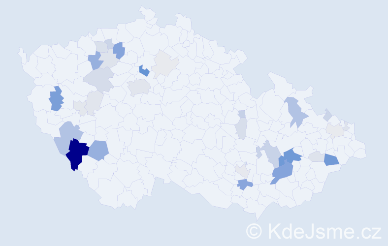 Příjmení: 'Mirvald', počet výskytů 118 v celé ČR