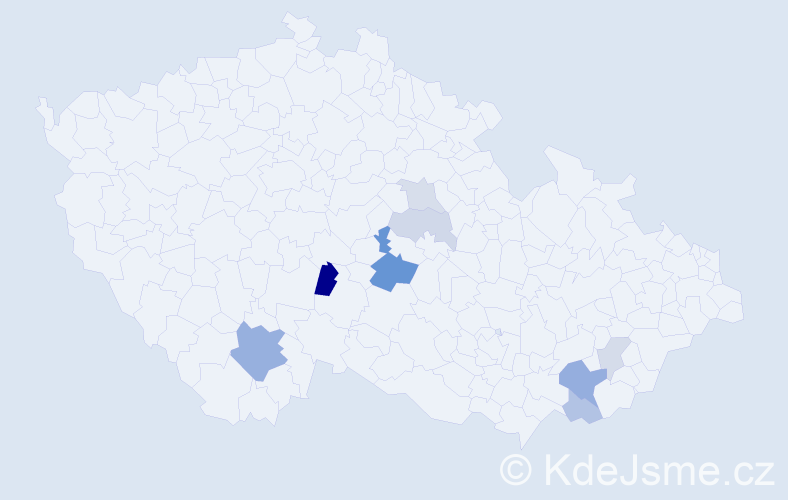 Příjmení: 'Kerbrová', počet výskytů 17 v celé ČR