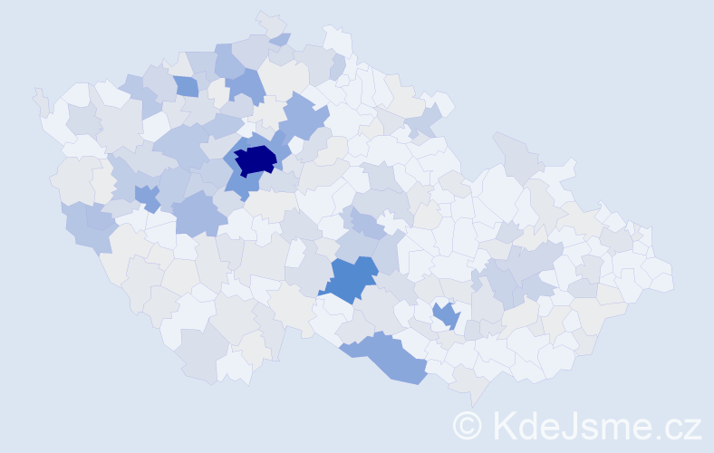 Příjmení: 'Paul', počet výskytů 730 v celé ČR