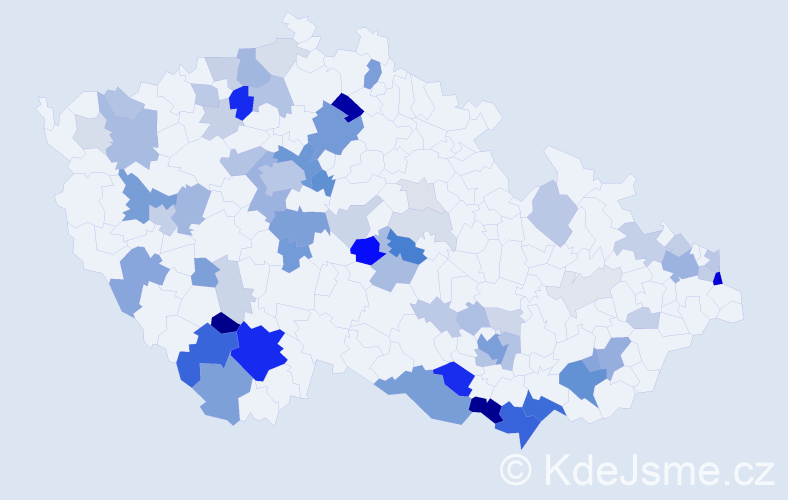 Příjmení: 'Pfefferová', počet výskytů 230 v celé ČR