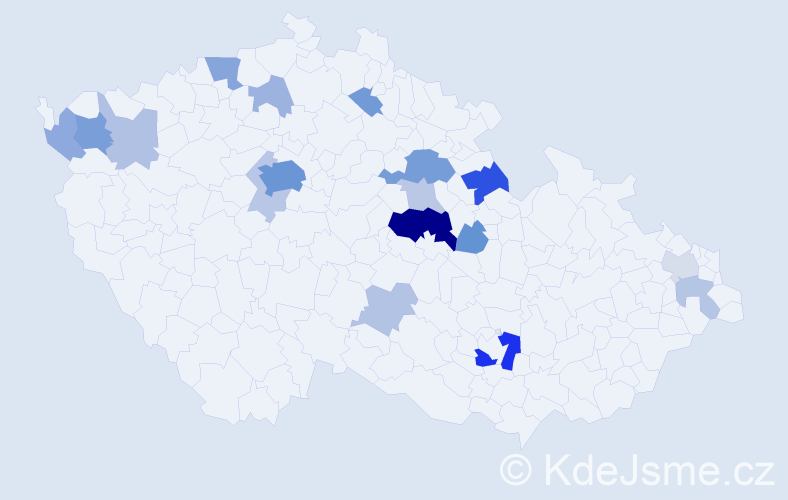 Příjmení: 'Petras', počet výskytů 53 v celé ČR