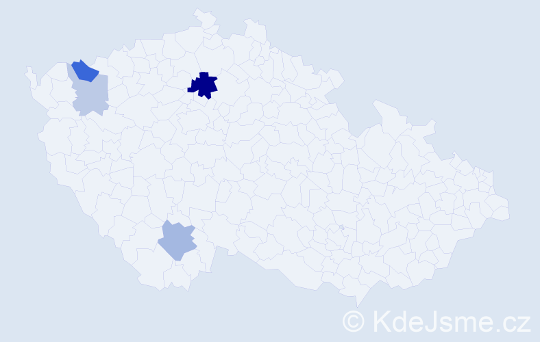 Příjmení: 'Tautermannová', počet výskytů 10 v celé ČR