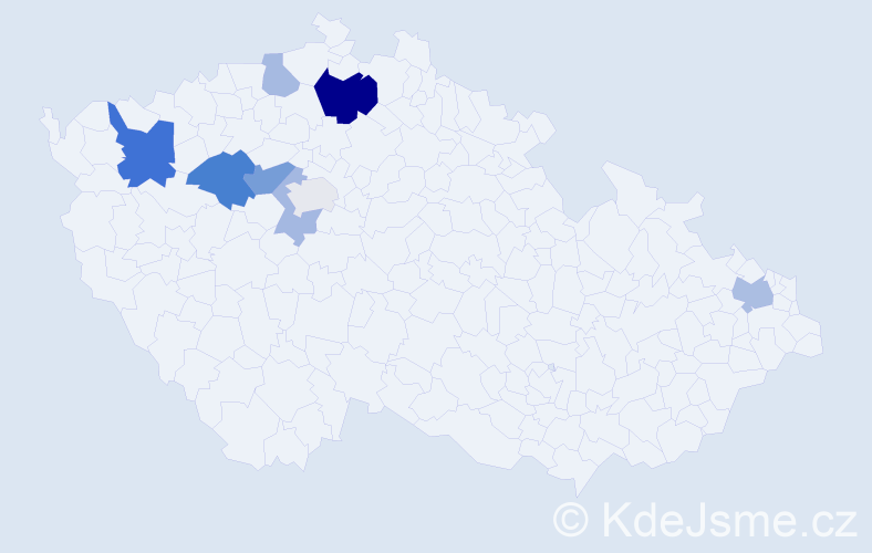Příjmení: 'Kandalíková', počet výskytů 17 v celé ČR