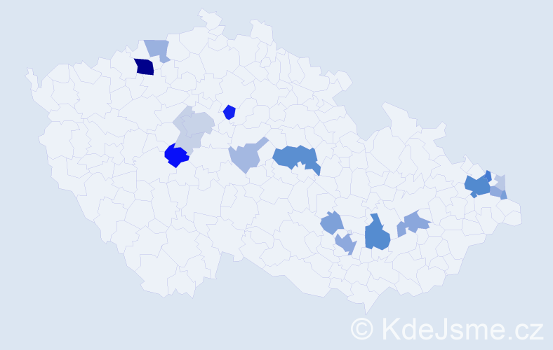 Příjmení: 'Murgaš', počet výskytů 58 v celé ČR