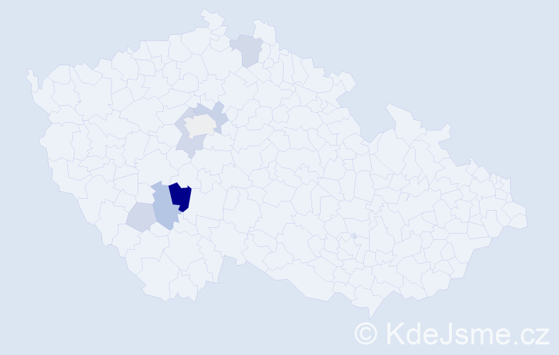Příjmení: 'Kolčaba', počet výskytů 17 v celé ČR