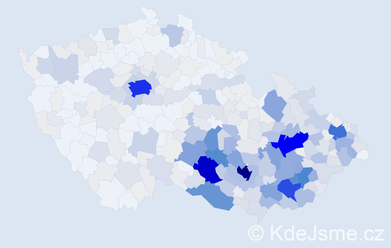 Příjmení: 'Večeřa', počet výskytů 2112 v celé ČR