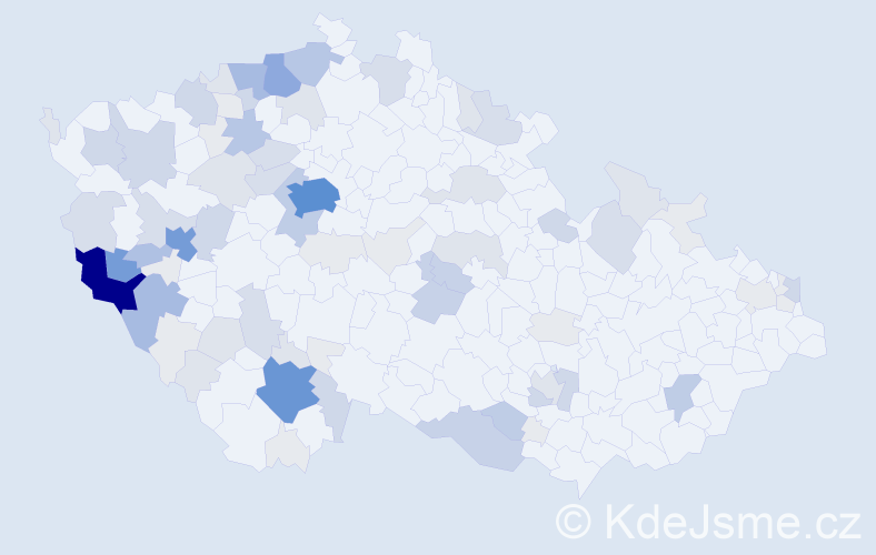 Příjmení: 'Kabourek', počet výskytů 330 v celé ČR