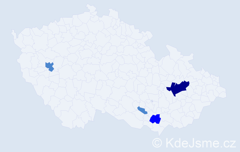 Příjmení: 'Krenová', počet výskytů 7 v celé ČR