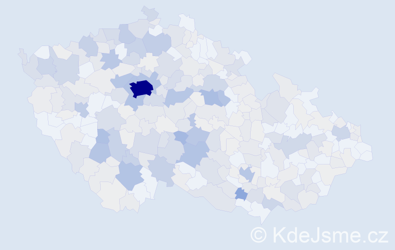 Příjmení: 'Koubek', počet výskytů 1537 v celé ČR