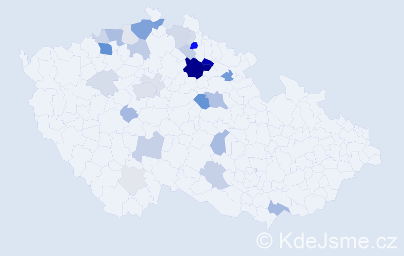 Příjmení: 'Kosejk', počet výskytů 82 v celé ČR