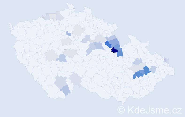 Příjmení: 'Malátek', počet výskytů 97 v celé ČR