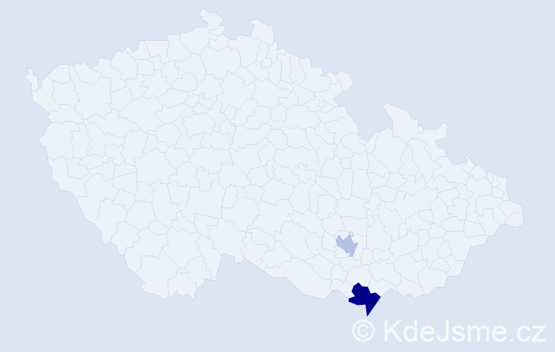 Příjmení: 'Brandeiská', počet výskytů 3 v celé ČR