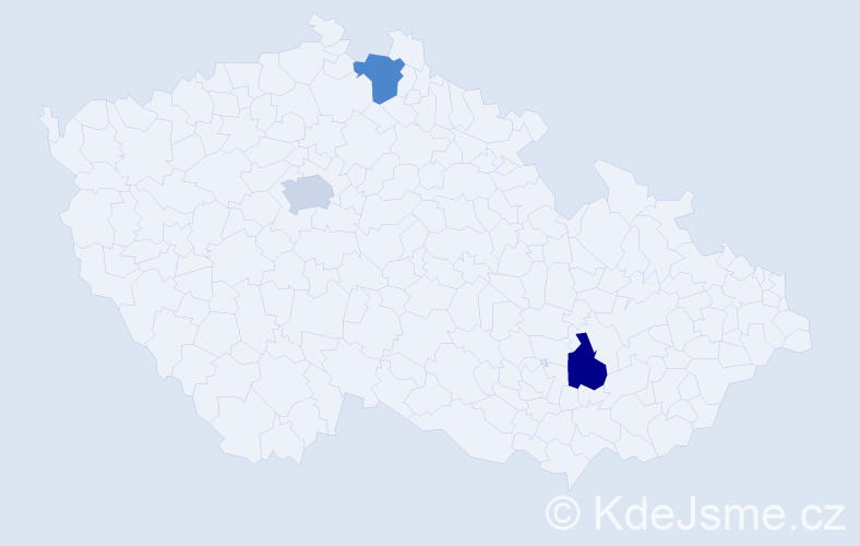 Příjmení: 'Khylko', počet výskytů 3 v celé ČR