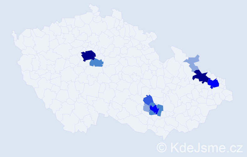 Příjmení: 'Parysová', počet výskytů 29 v celé ČR