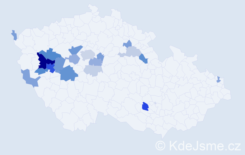 Příjmení: 'Komanec', počet výskytů 72 v celé ČR
