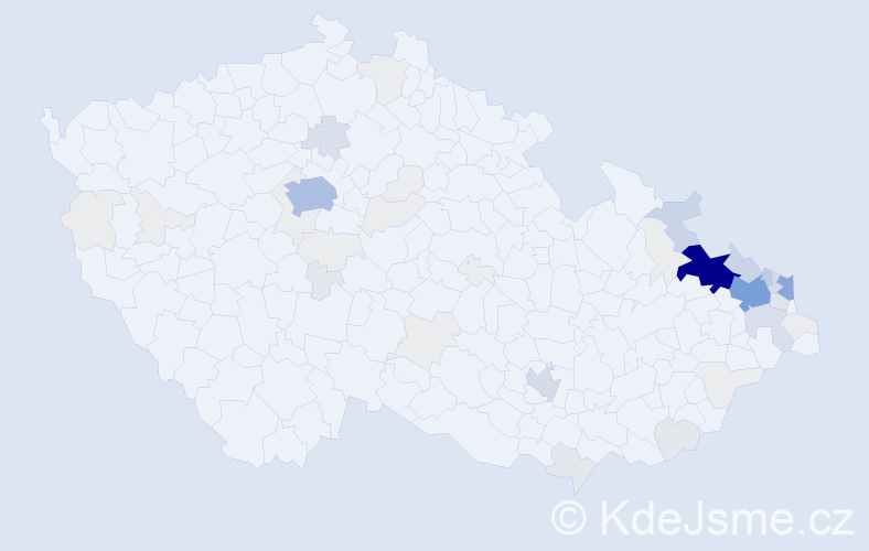 Příjmení: 'Kramná', počet výskytů 215 v celé ČR