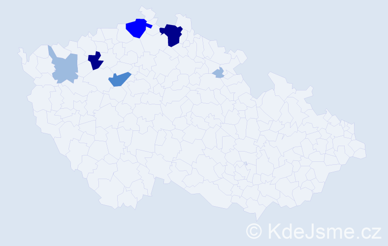 Příjmení: 'Šidlof', počet výskytů 15 v celé ČR