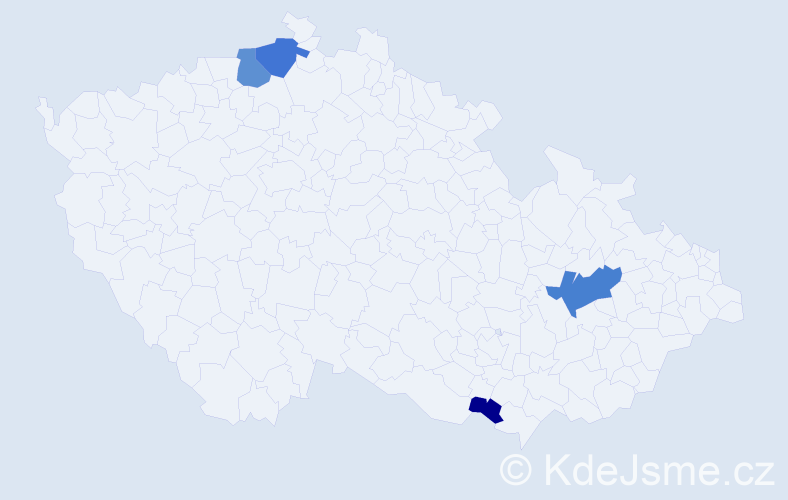Příjmení: 'Semeňák', počet výskytů 8 v celé ČR