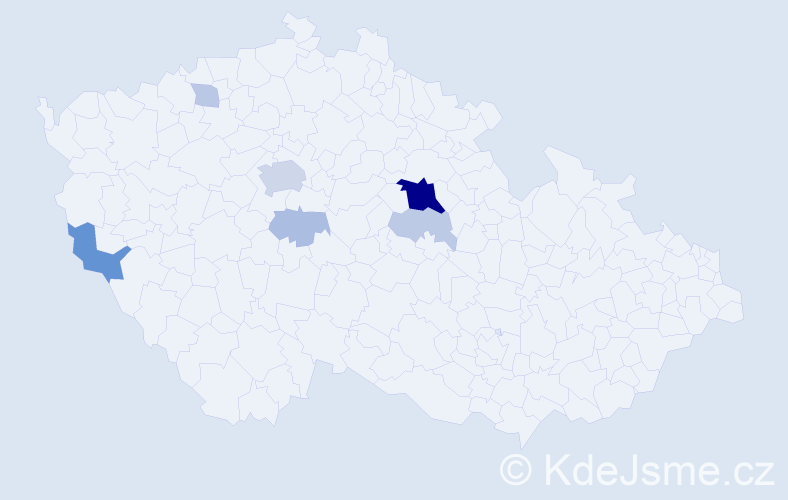 Příjmení: 'Semonská', počet výskytů 23 v celé ČR