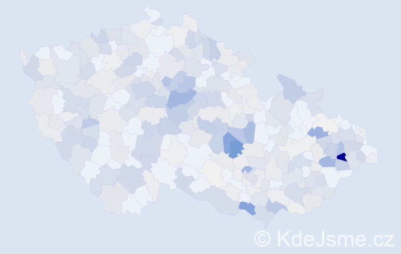 Příjmení: 'Dobiáš', počet výskytů 1255 v celé ČR