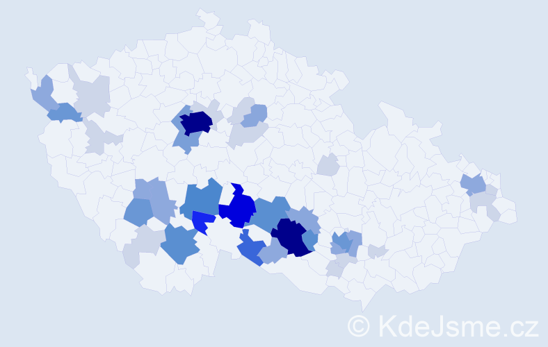 Příjmení: 'Kotoun', počet výskytů 132 v celé ČR