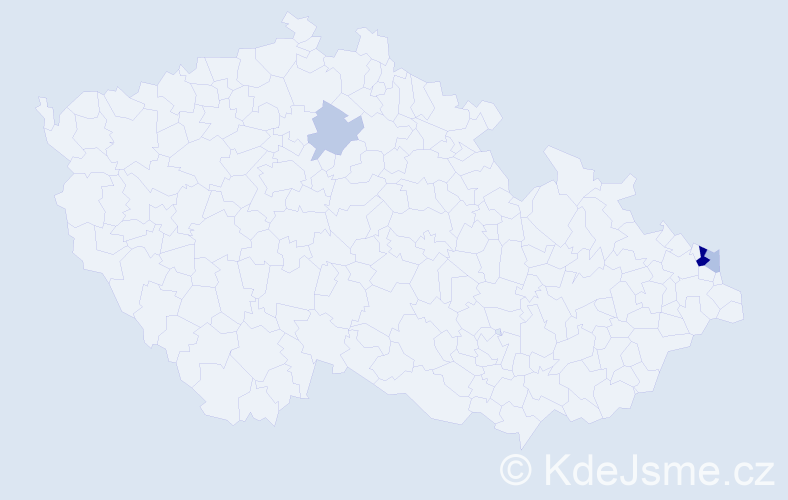 Příjmení: 'Goik', počet výskytů 7 v celé ČR