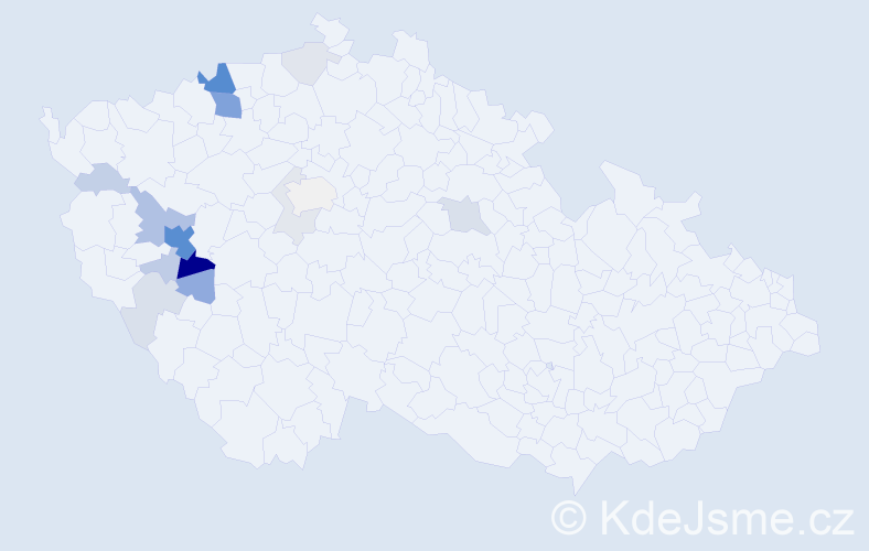 Příjmení: 'Roudová', počet výskytů 57 v celé ČR