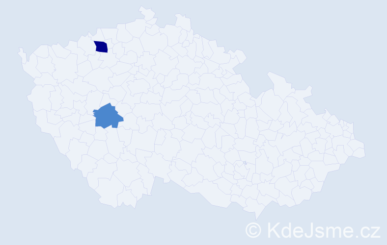 Příjmení: 'Pješčáková', počet výskytů 4 v celé ČR