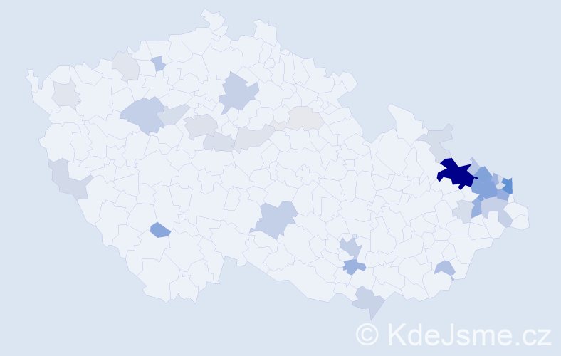 Příjmení: 'Kremer', počet výskytů 129 v celé ČR