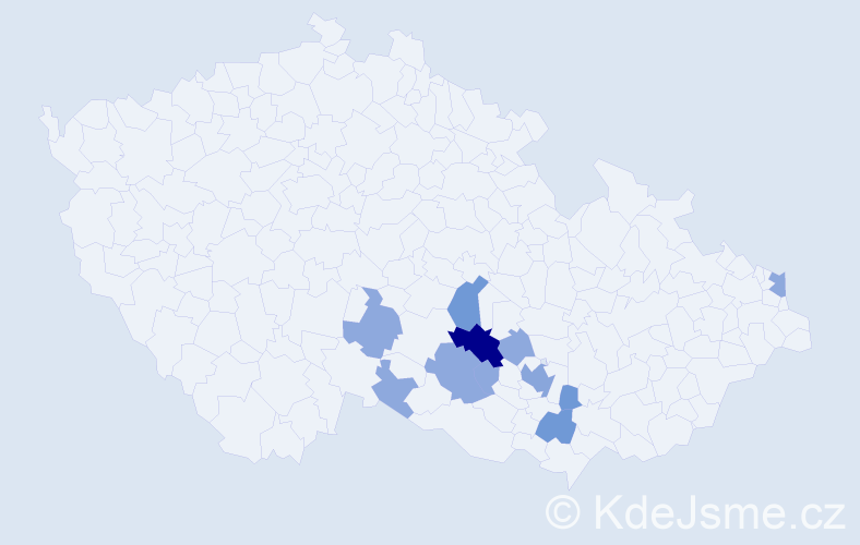 Příjmení: 'Karmasin', počet výskytů 26 v celé ČR
